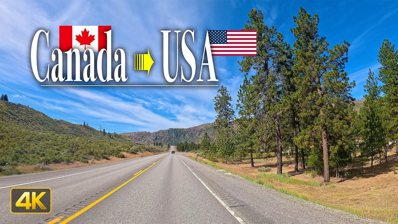 From Canada 🇨🇦 to the USA 🇺🇸 • Driving from Penticton to Omak [Driver's View]