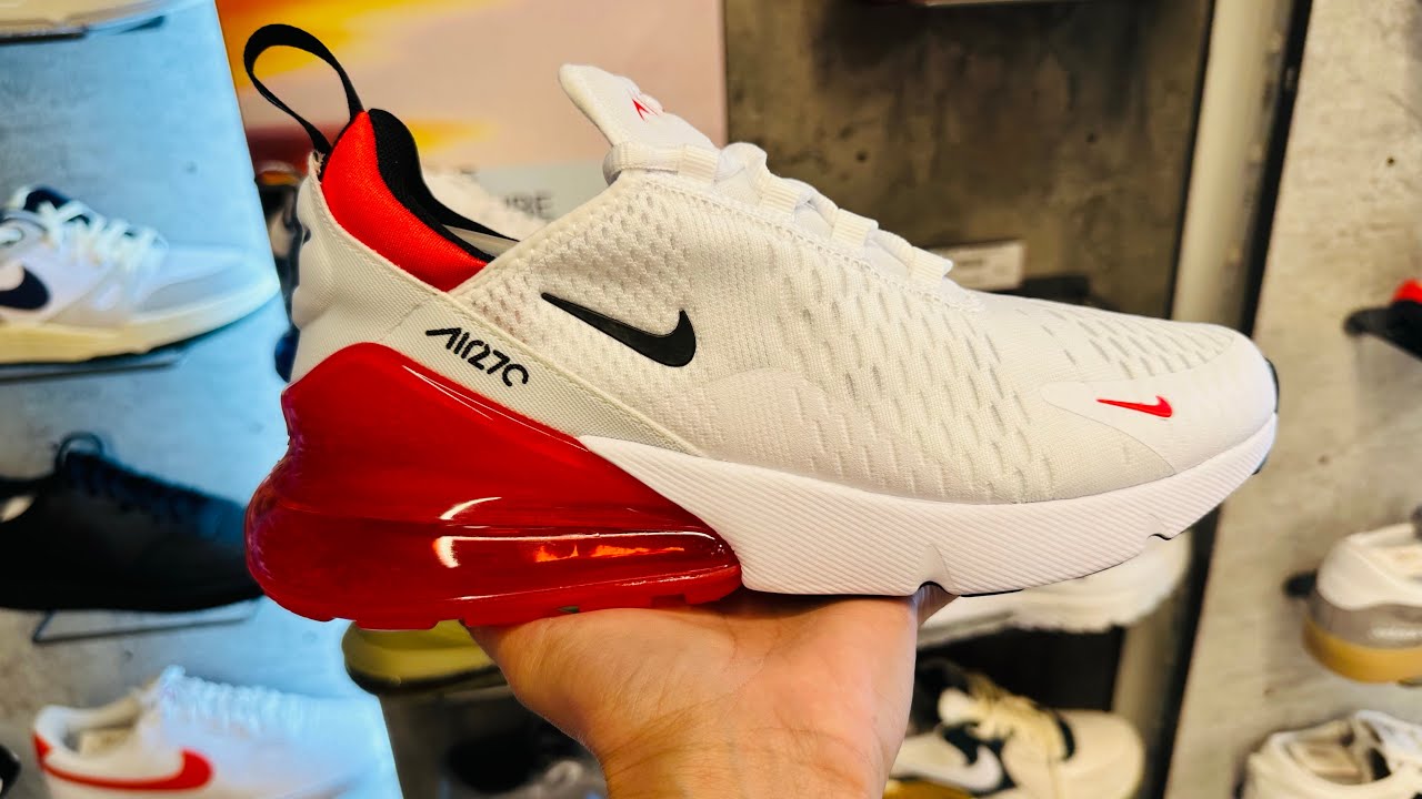Nike Air Max 270 White Black University Red #nikesneakers #nike #newrelease