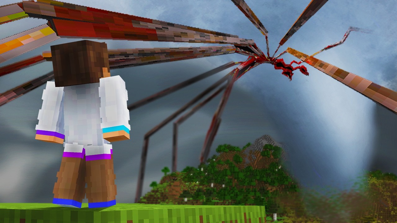 Surviving 7 Days of Extreme Weather with Arachnophobia in Minecraft