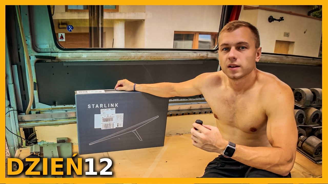Test internetu od Muska - Starlink Standard- Pierwsze Wrażenie !! DZIEŃ 12 Budowy Domu z Autobusu!!