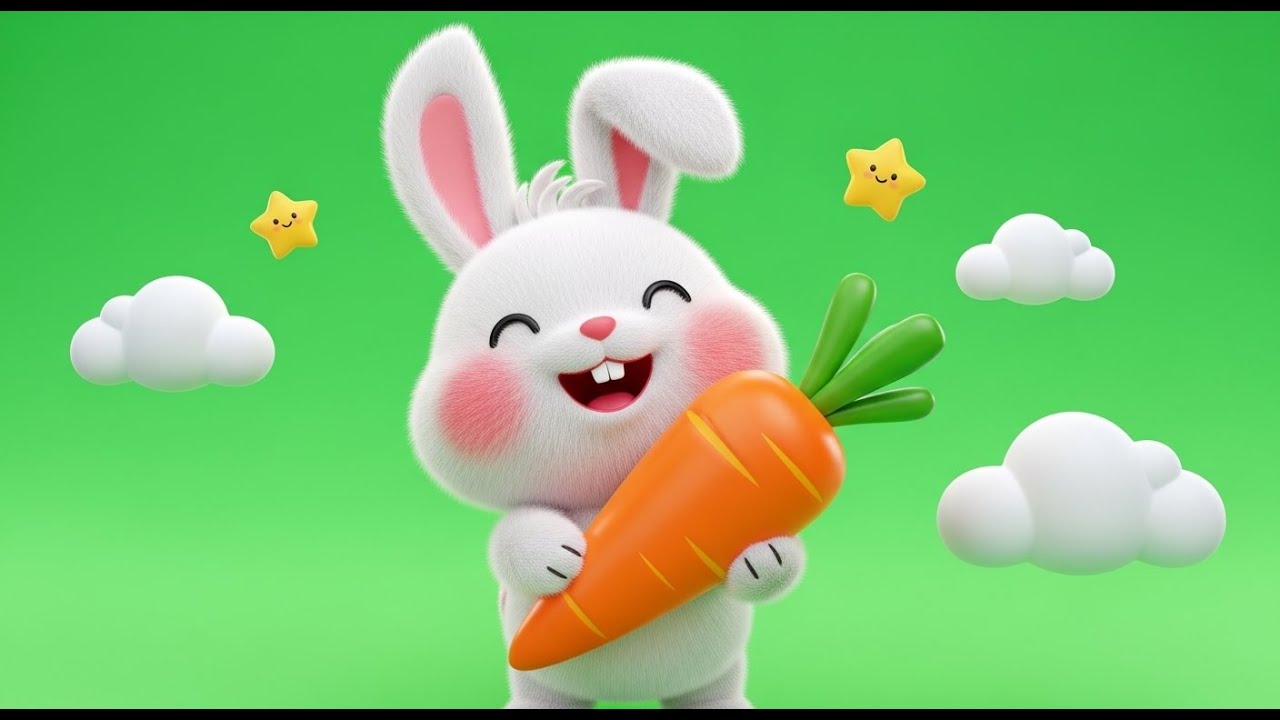 Cute Bunny Song: Yum Yum Carrot 🥕🐰 | Best New Nursery Rhyme for Kids