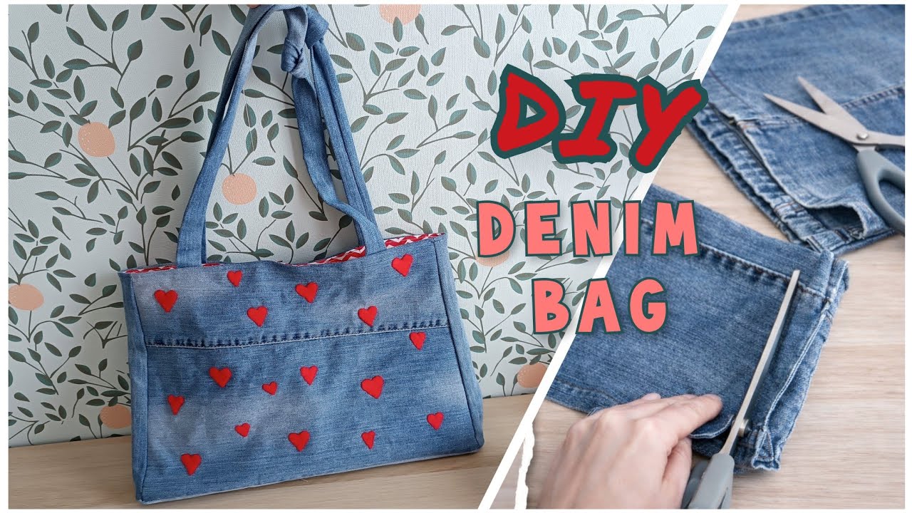 DIY Valentine’s Denim Bag ♡ Upcycle Tutorial