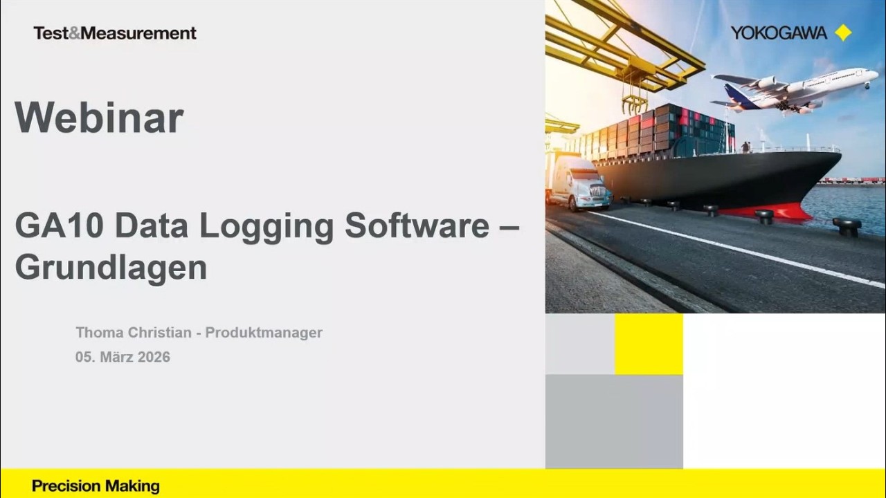 Webinar - GA10 Data Logging Software (Grundlagen)
