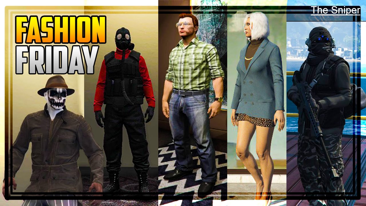 GTA 5 FASHION FRIDAY! 27 NEW OUTFITS! (The Pyro, Enforcer, Lester, Rorschach & MORE)