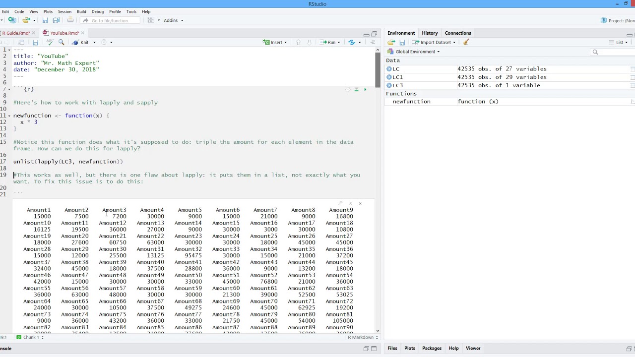 How to Work with lapply and sapply in R. [HD]