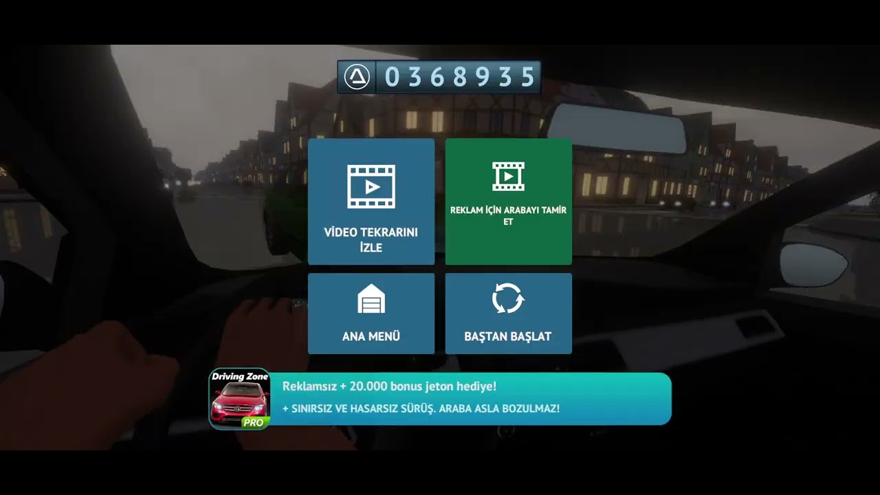 Araba oyunu oynadım. 