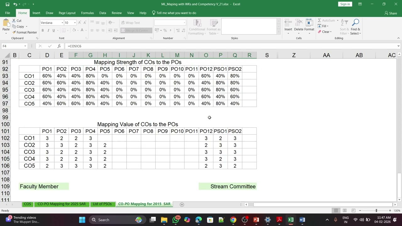 Course File Updations