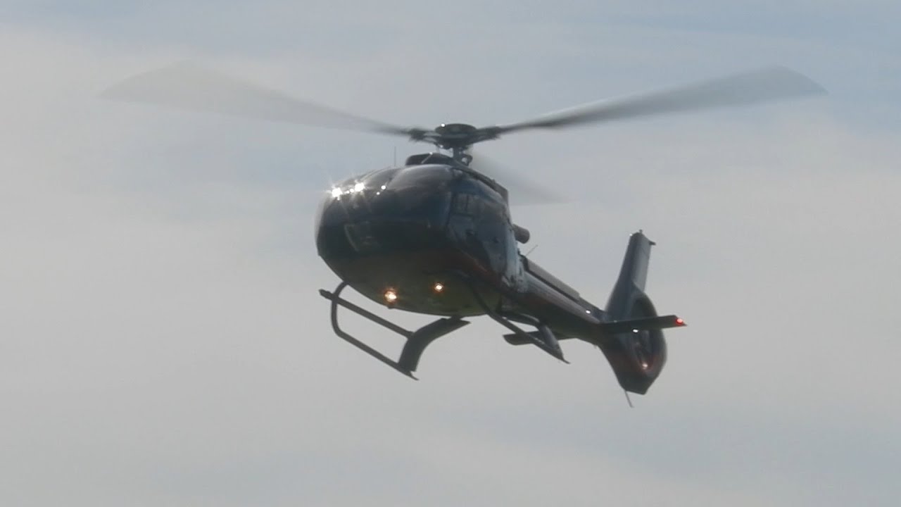  Two helicopters landed at the Flamboyant helipad