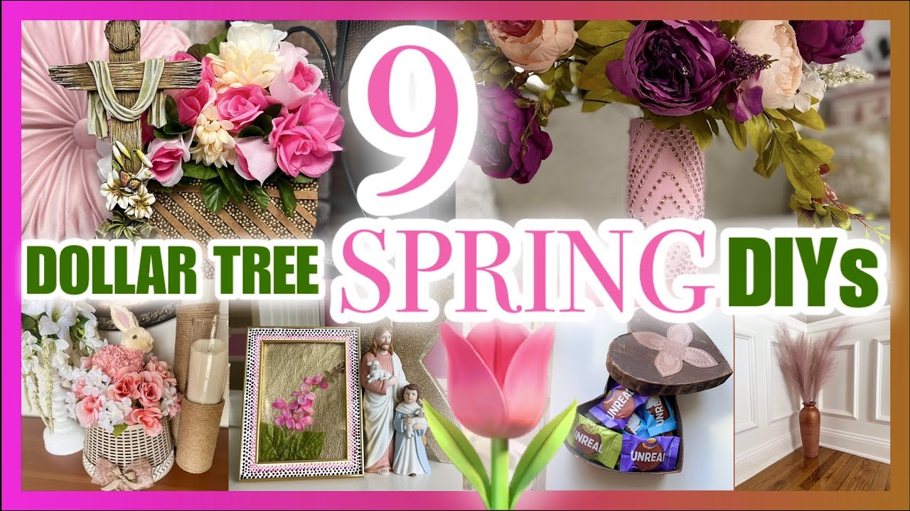 DOLLAR TREE HOME DECOR DIYS I'M DECORATING WIITH FOR SPRING!!