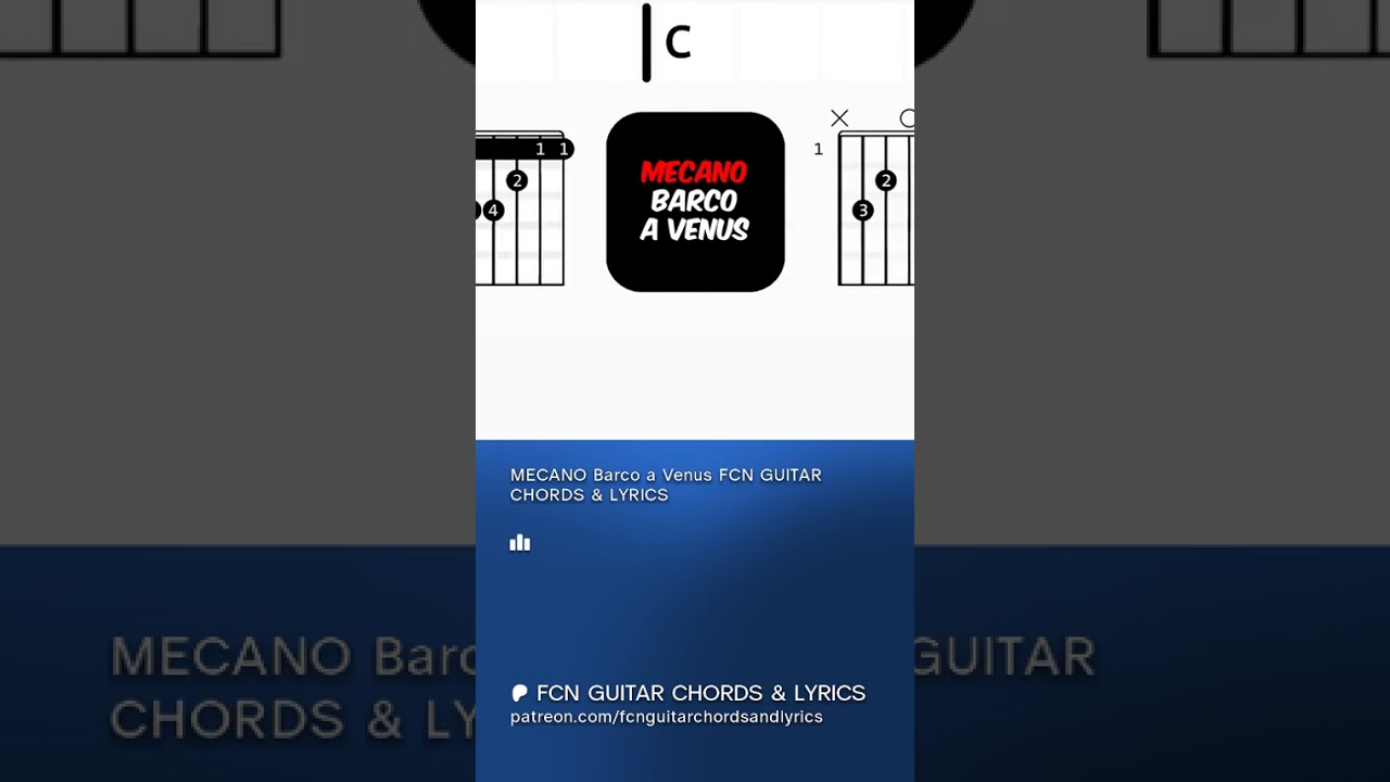 MECANO Barco a Venus FCN GUITAR CHORDS & LYRICS #80s #music #backingtrack