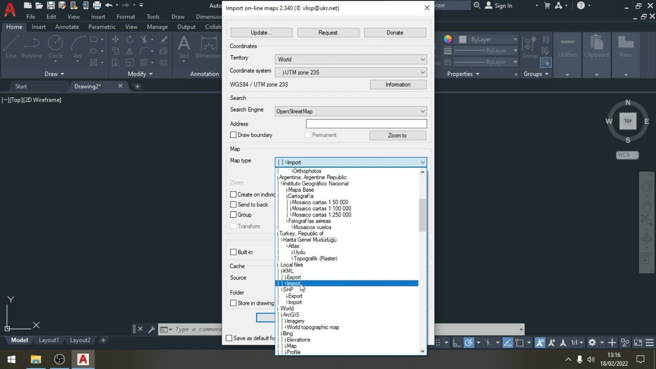 Lisp Importar KML pro Auto Cad
