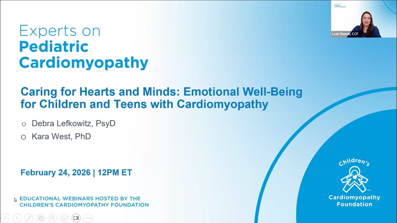 Caring for Hearts and Minds: Emotional Well-Being for Children and Teens with Cardiomyopathy