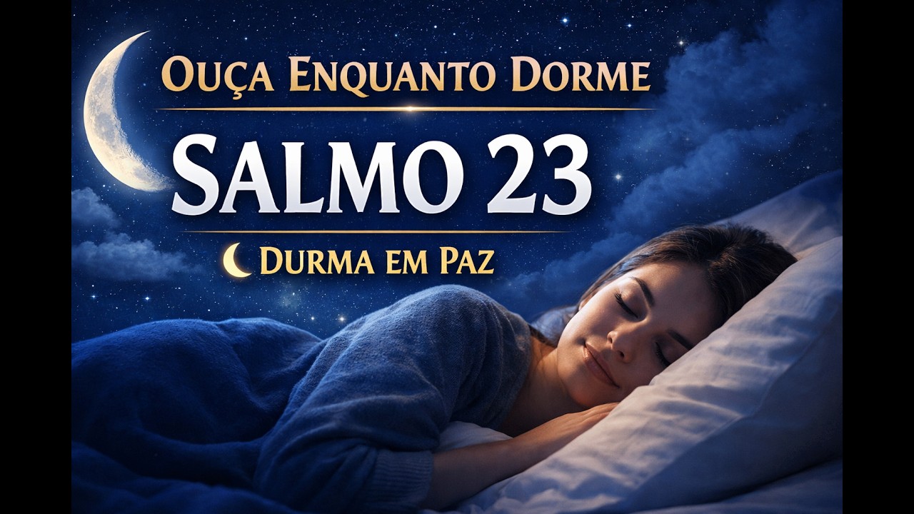 OUÇA O SALMO 23 ENQUANTO DORME 🌙 Oração Poderosa Para Dormir em Paz e Acalmar a Mente