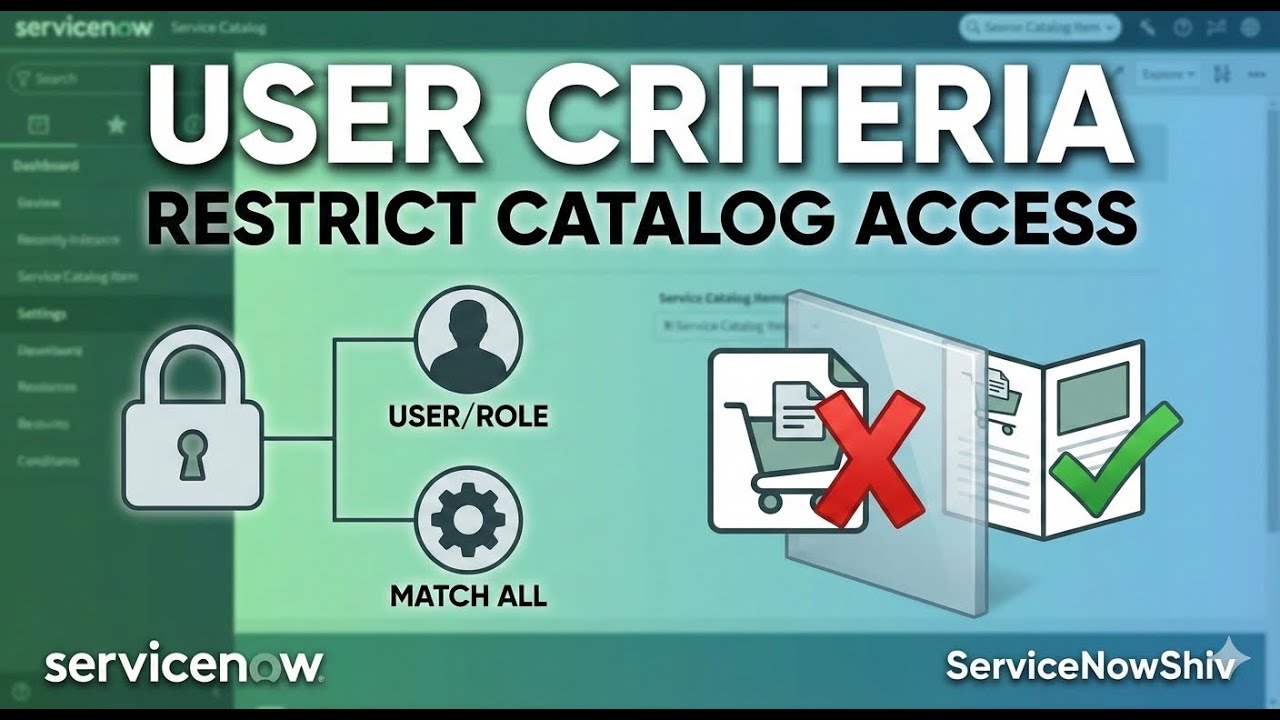 ServiceNow User Criteria Explained | Restrict Catalog Items | User Criteria Diagnostics