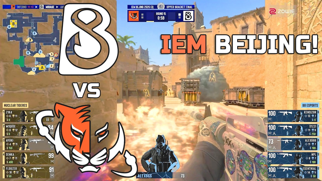 Winner Through! B8 vs Nuclear TigeRES - Highlights - IEM Beijing 2026 Closed Qual - CS2