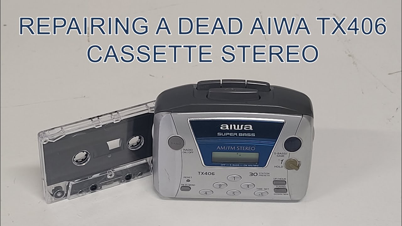Repairing an Aiwa TX406 Cassette Stereo - Belt Change and Clean