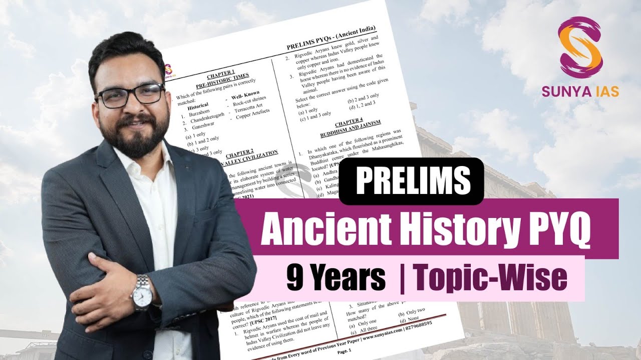 Ancient History | 9 Years Topic Wise Prelims PYQs Discussion |UPSC CSE |Ankit Rauthan Sir | SunyaIAS