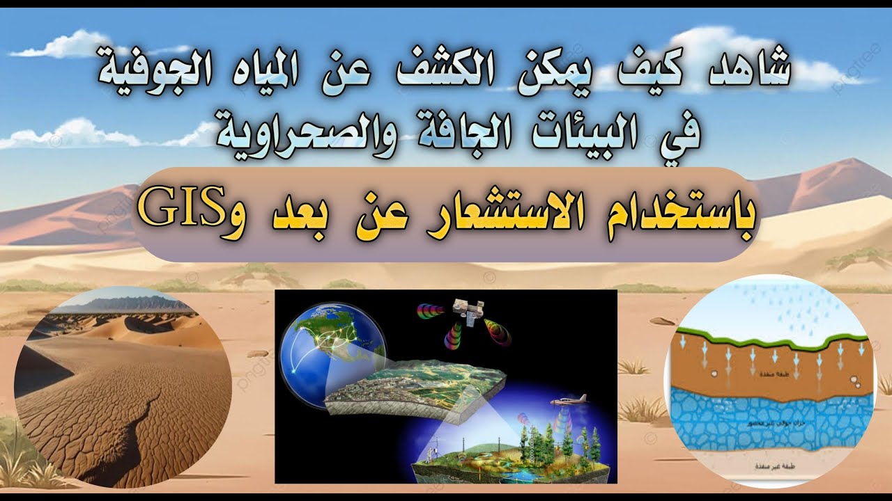 الكشف عن المياه الجوفية في البيئات الجافة  بإستخدام الإستشعار عن بعد RS و GIS 
