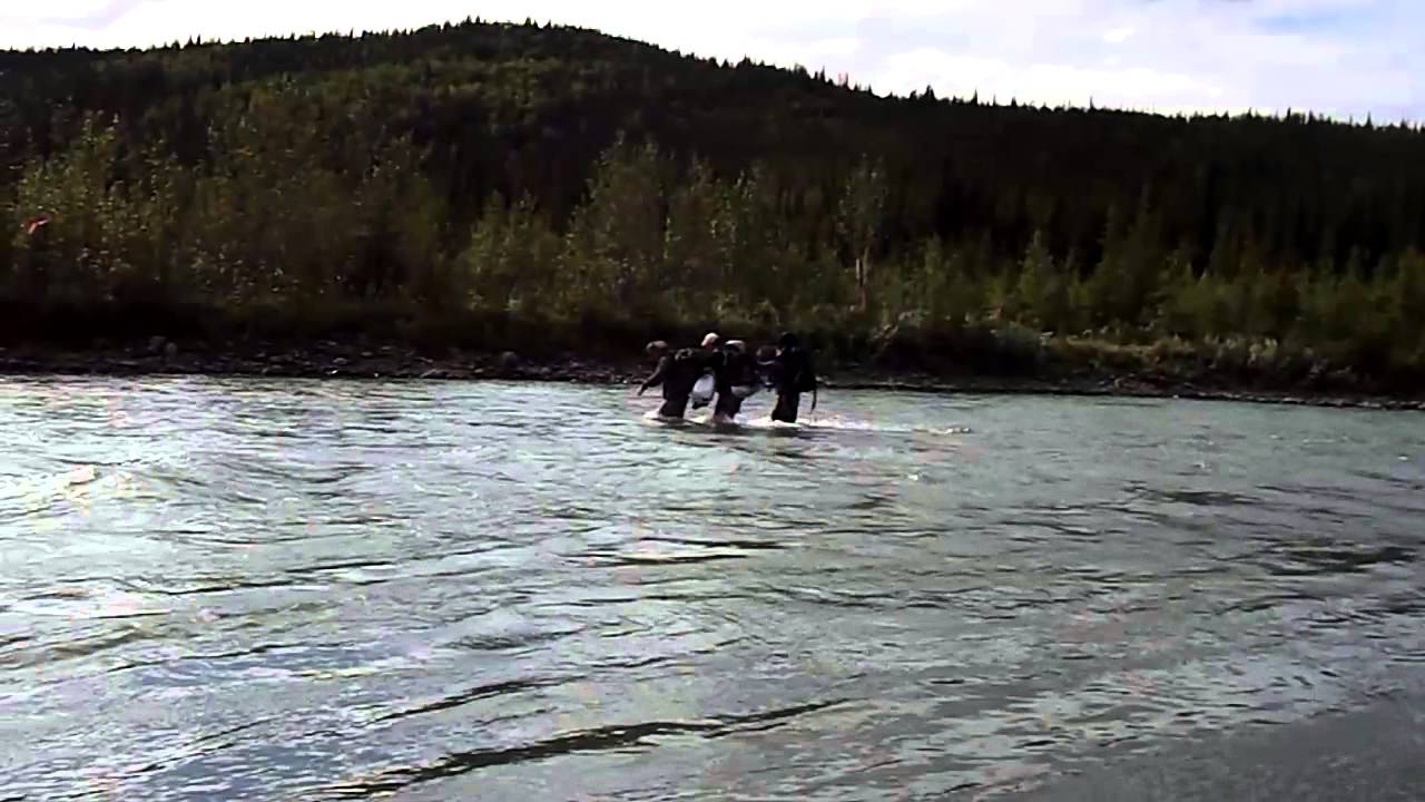 Crossing the Teklanika River on the Stampede Trail - Magic Bus