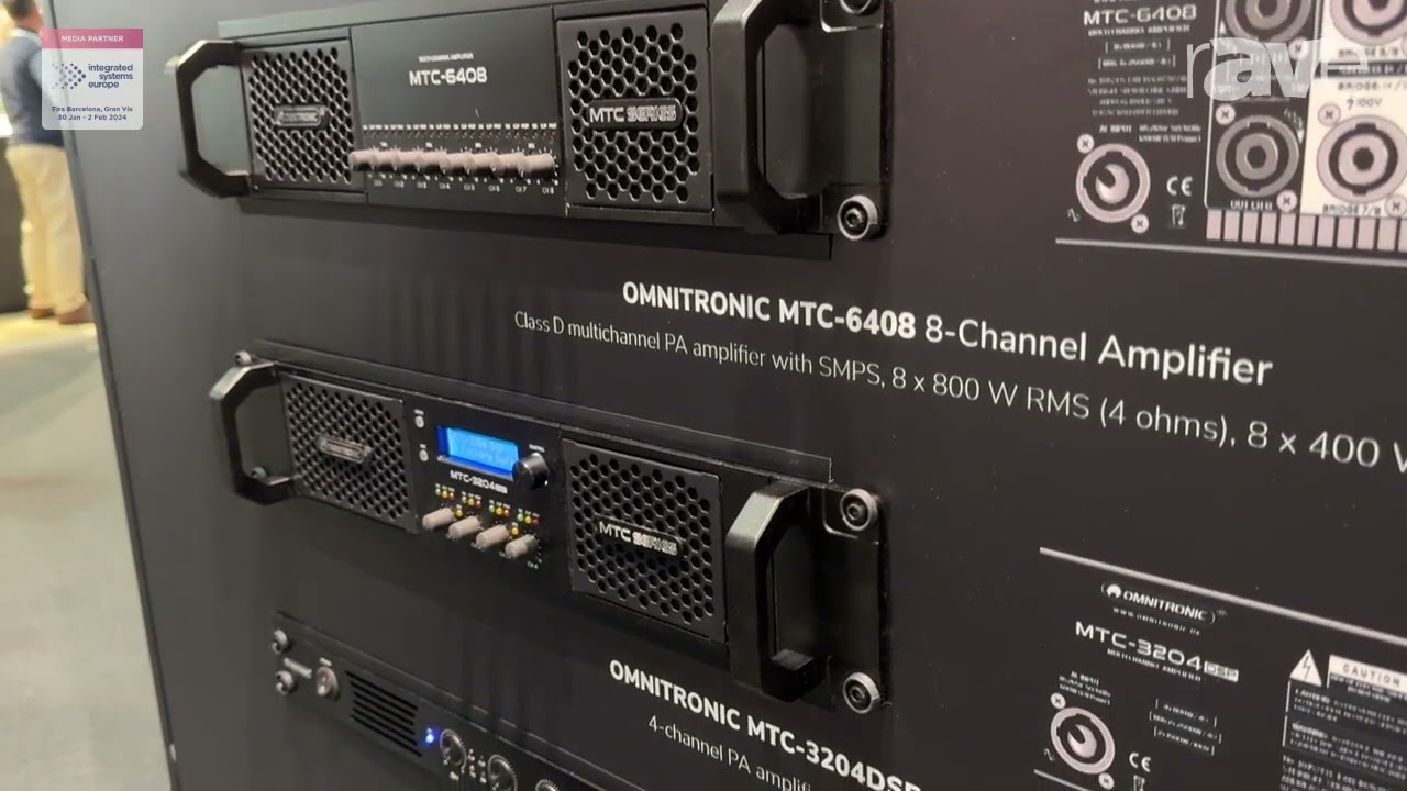 ISE 2024: Steinigke Showtechnic Shows Omnitronic MTC Series of Multichannel Amplifiers