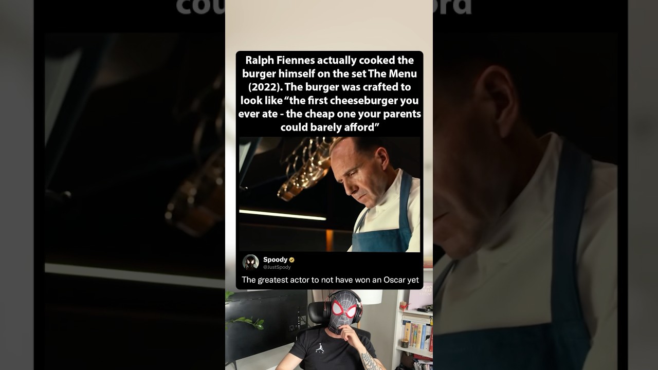 In The Menu (2022), Ralph Fiennes actually cooked the burger himself