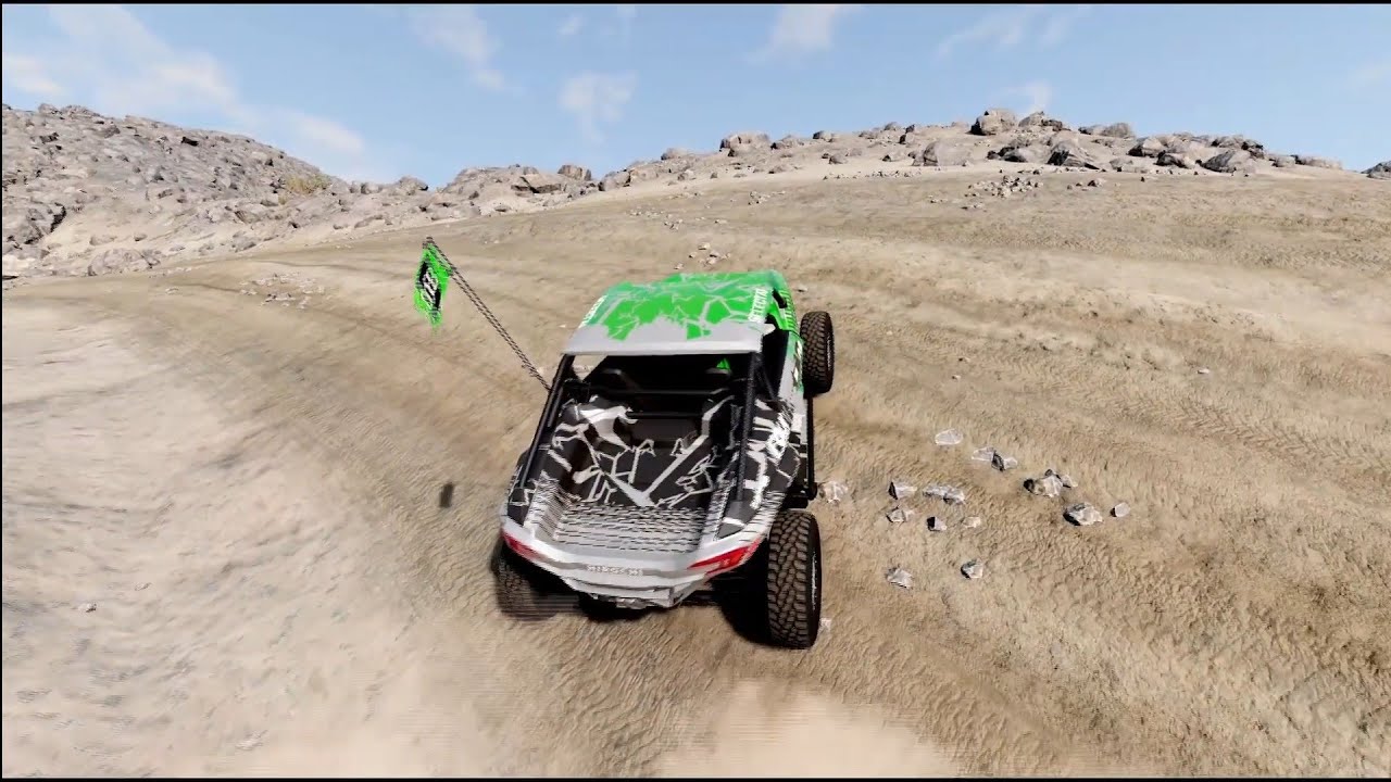 Monster Truck on Dangerous Dirt Mountain Road | Extreme Offroad Climb & Crash – BeamNG Drive