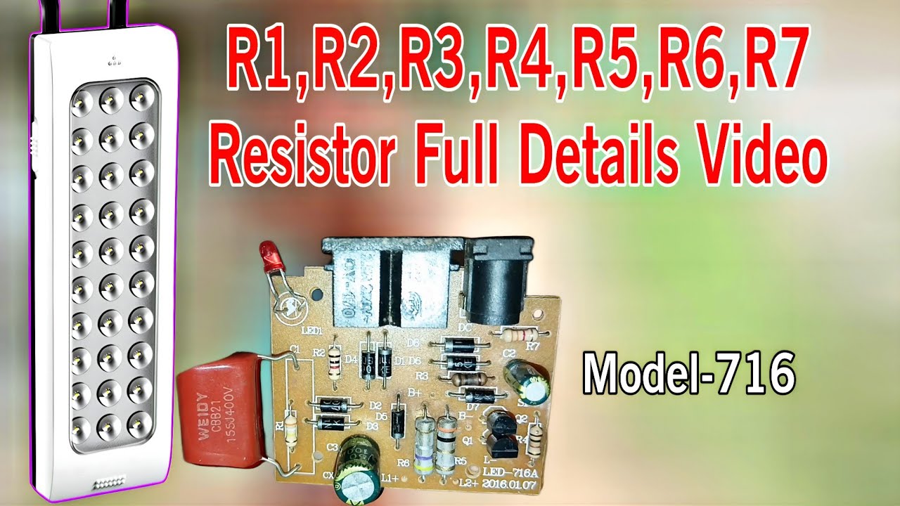 Dp Emergency Light,Model -716 ,Full Details Video,R1,R2,R3,R4,R5,R6,R7 ,led light repair,