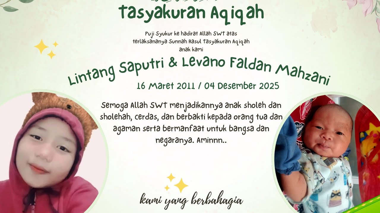 LIVE Tasyakuran Walimatul Aqiqah 