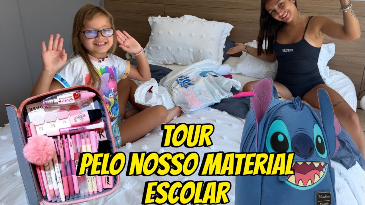 TOUR PELO MATERIAL ESCOLAR DA LAURINHA *mostramos tudo*