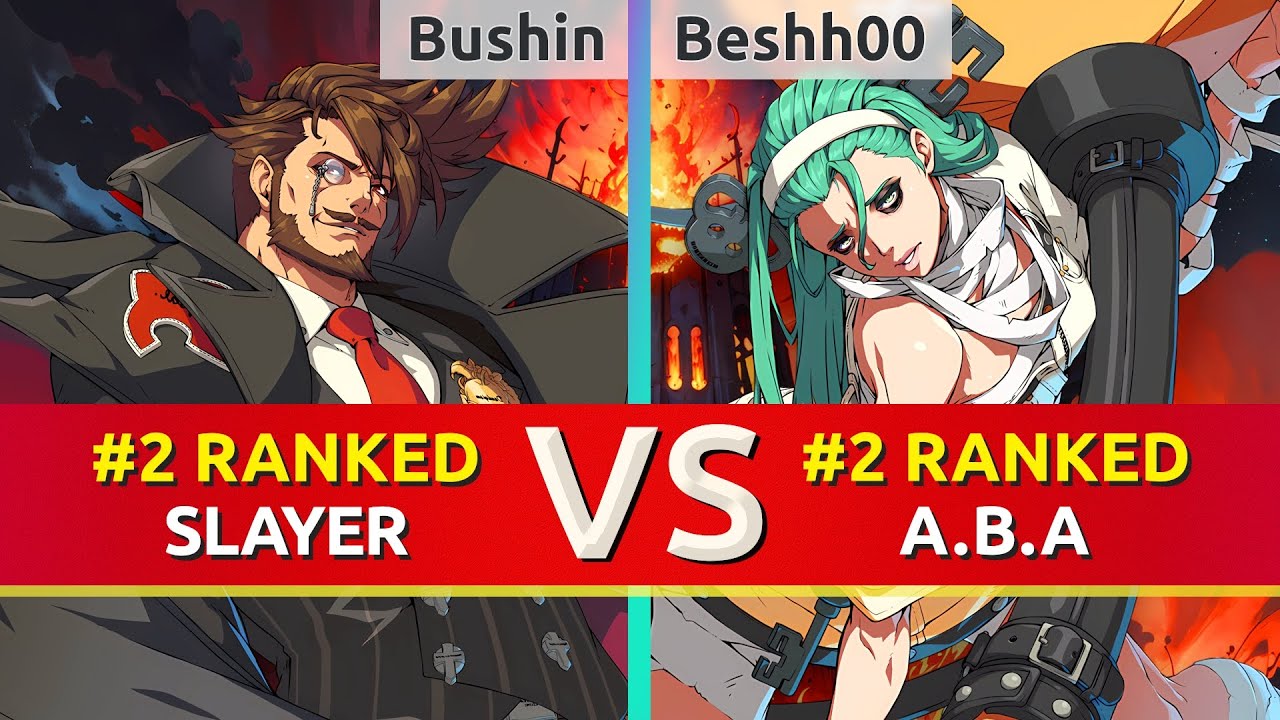 GGST ▰ Bushin (#2 Ranked Slayer) vs Beshh00 (#2 Ranked A.B.A). High Level Gameplay