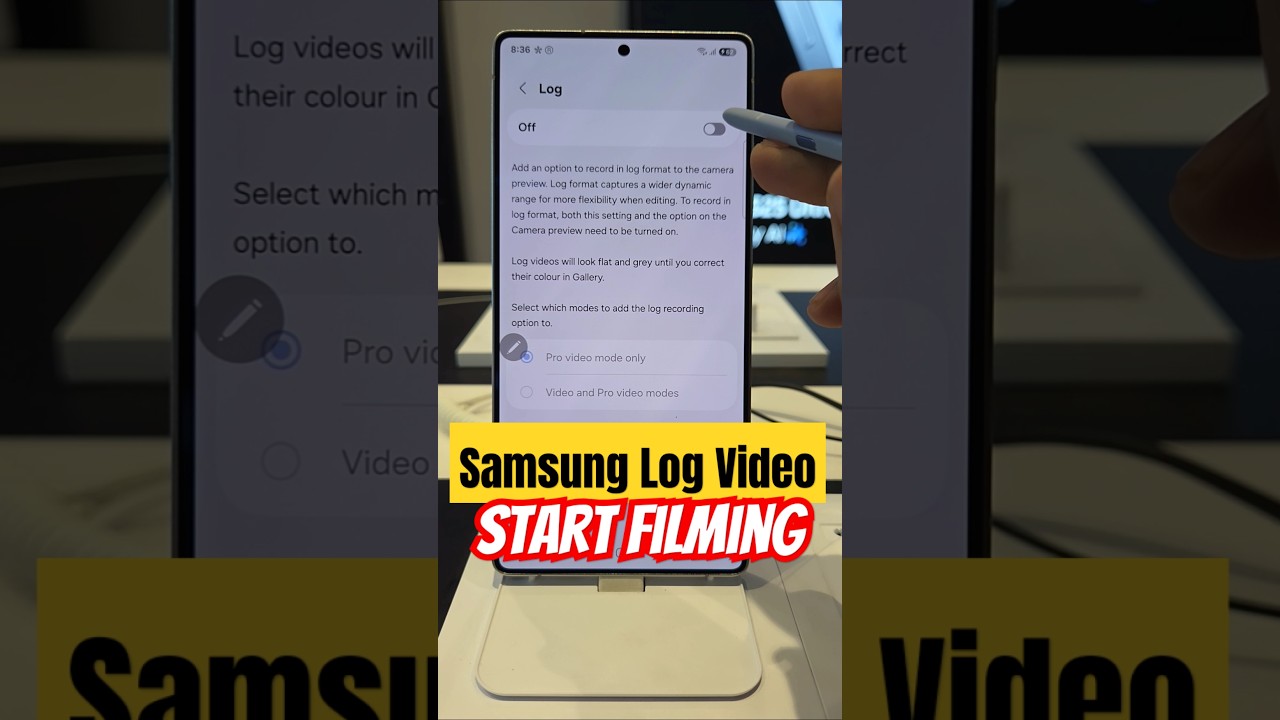 How To Record Log Video on Samsung S25 Ultra