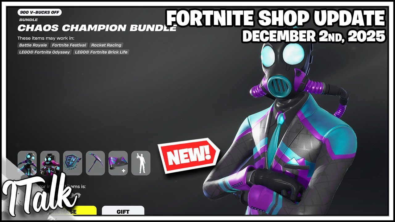 Магазин Fortnite: *НОВЫЙ* НАБОР ЧЕМПИОНА ХАОСА! [2 декабря 2025 г.] (Fortnite, глава 7)