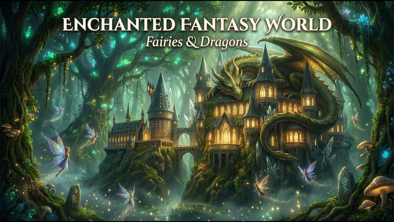 Enchanted Fantasy World Of Fairies & Dragons 🧚‍♀️🐉 Magical Castles & Forest Palaces