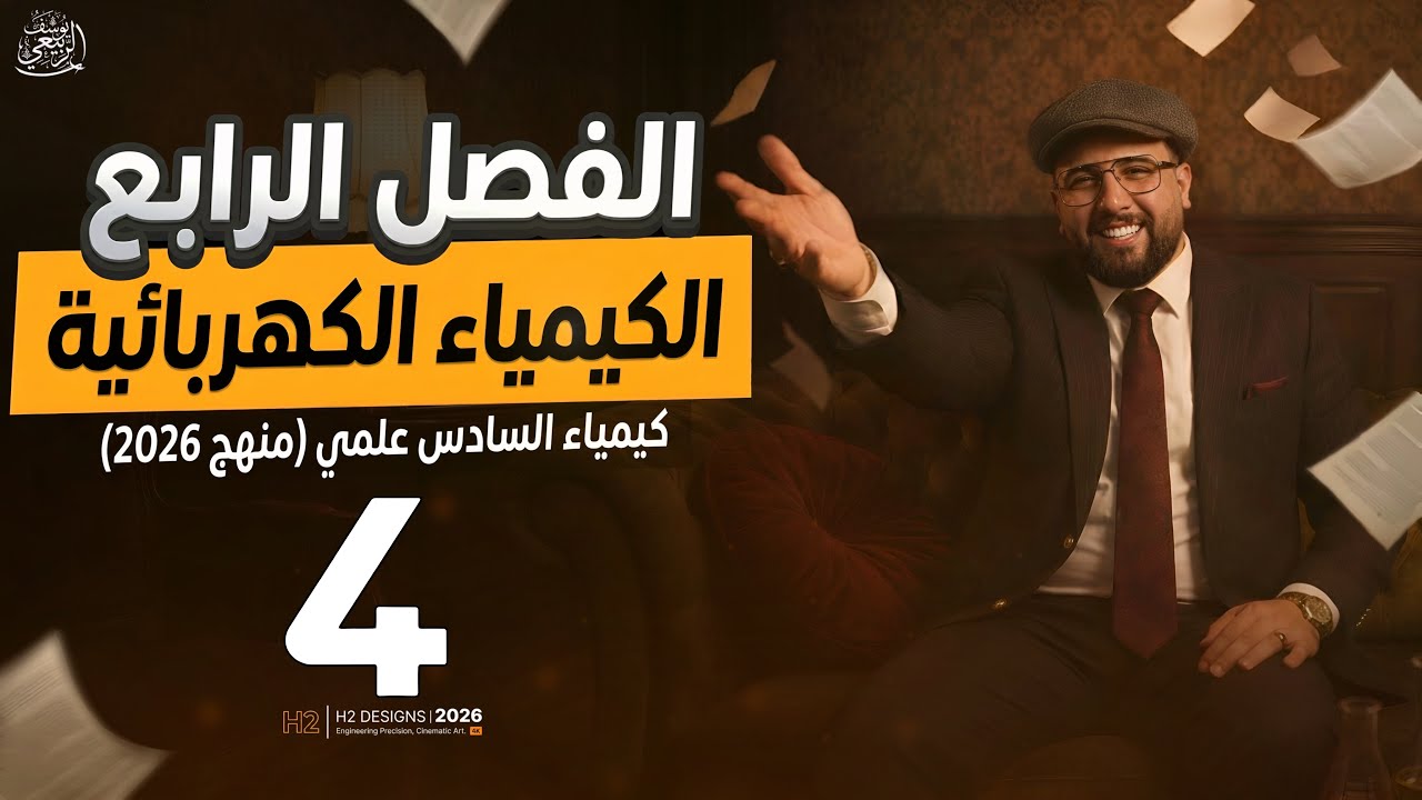 المحاضرة الرابعة-الفصل الرابع-الكيمياء الكهربائية-التعبير عن الخلية كتابة -السادس الاعدادي تصوير2026