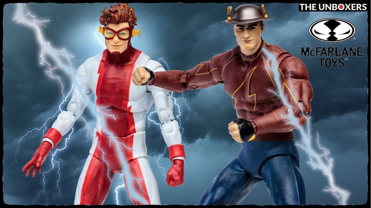 The Flash: Jay Garrick (platinum) & Impulse (gold label) Action Figures by McFarlane Toys