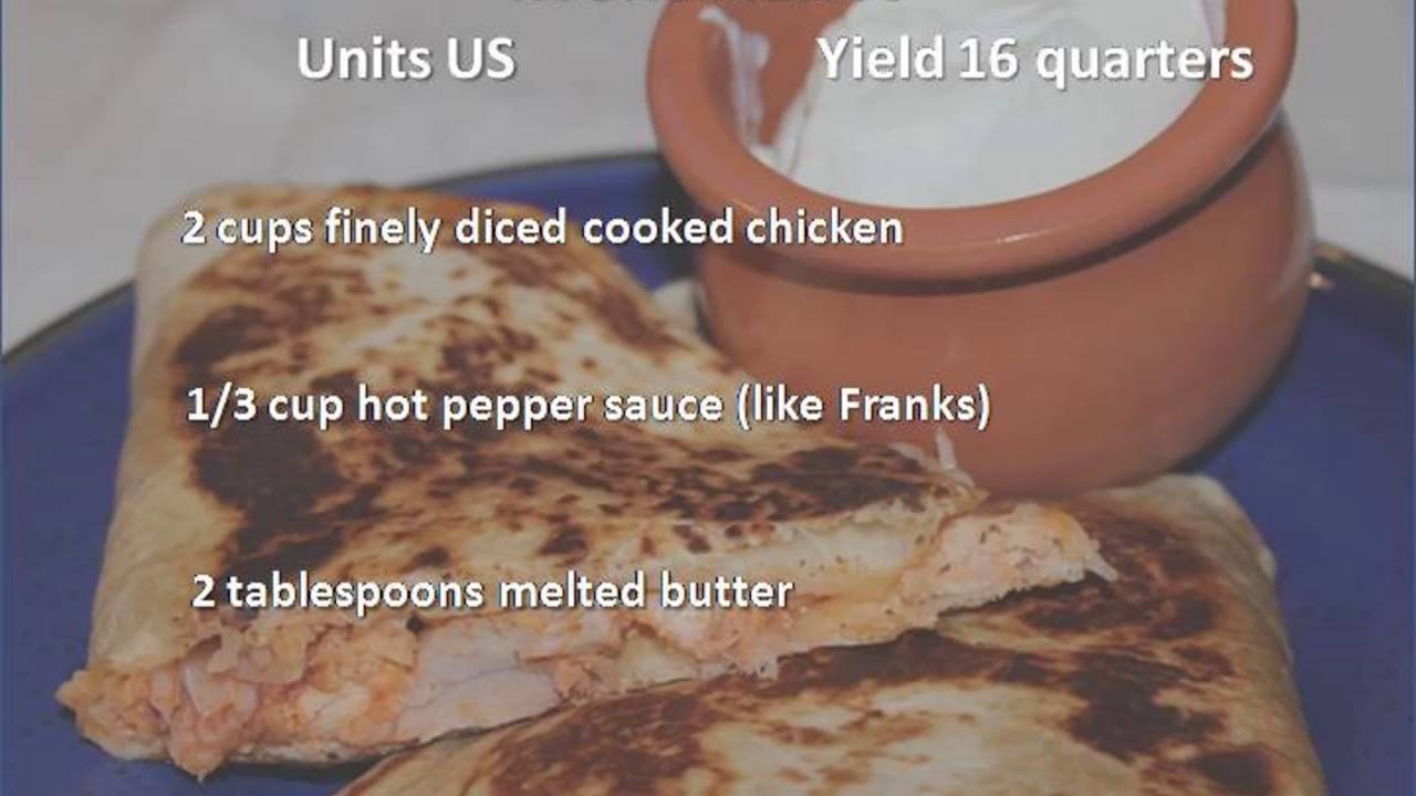 Buffalo Chicken Quesadillas recipe