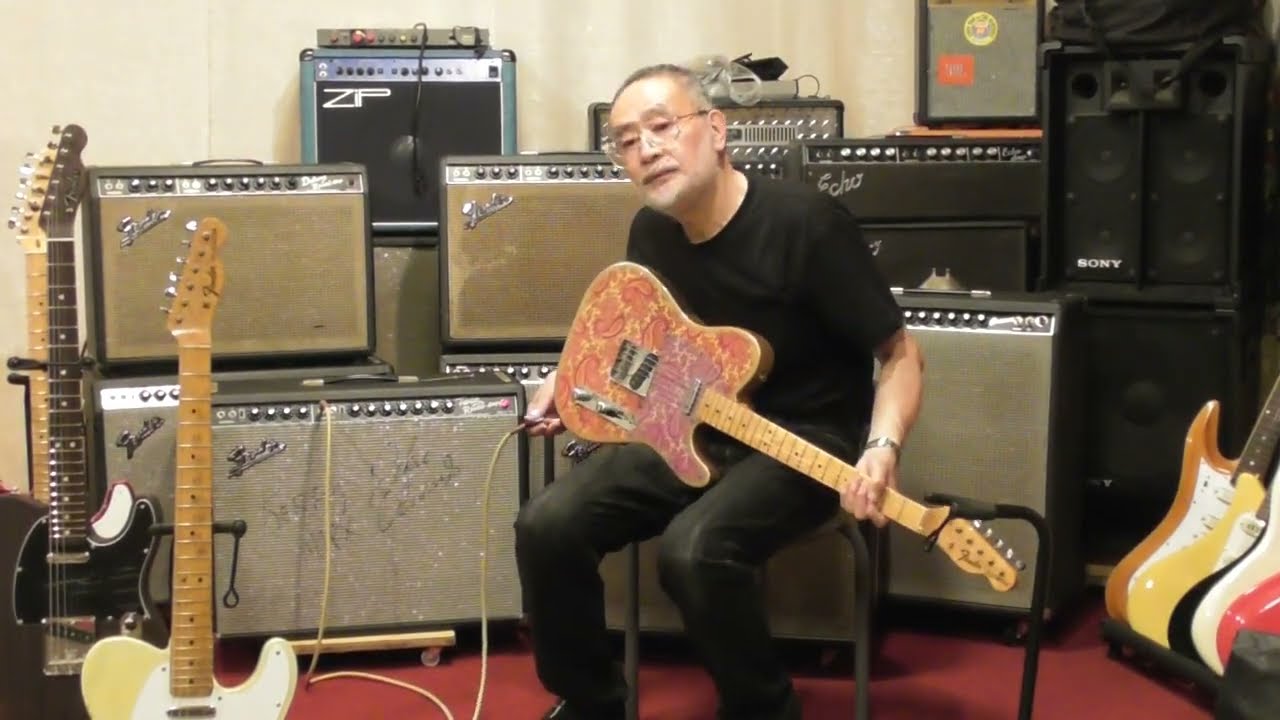 FenderフェンダーUSA1968年製PinkPaisleyと1967年ブロンドのテレキャスターTelecasterをFenderヴィンテージアンプで弾き比べ憧れのジェームスバートンになれますように