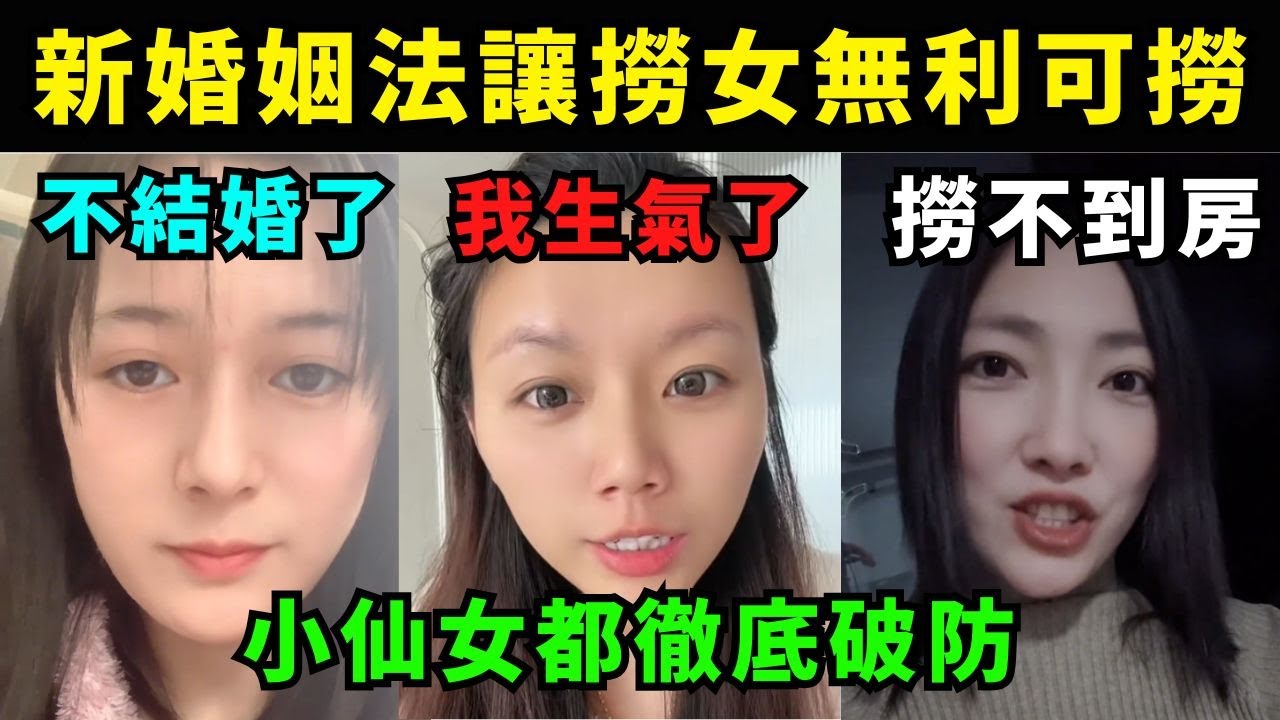 新婚姻法讓撈女無利可撈， 小仙女都徹底破防，網民對新婚姻法的真實看法