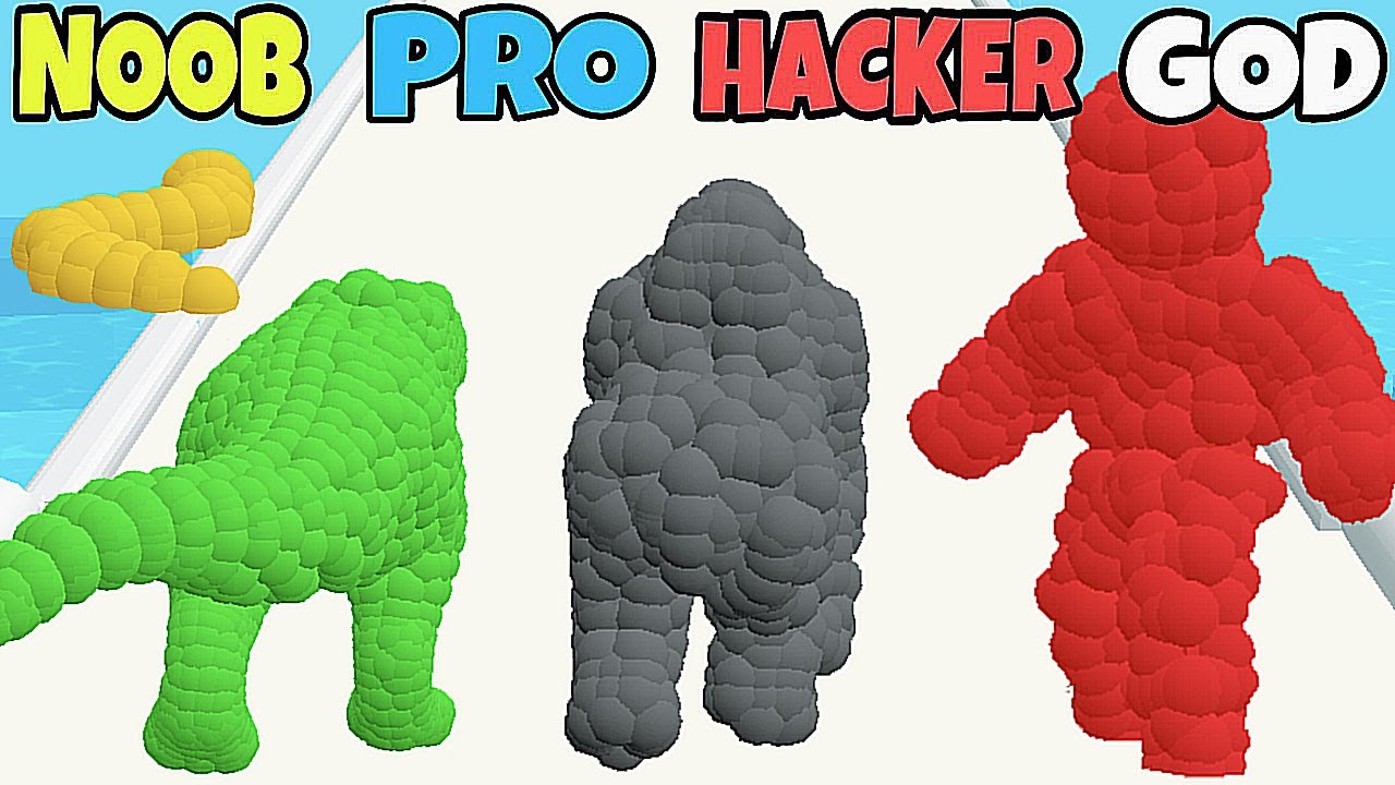 NOOB vs PRO vs HACKER vs GOD in Animal Clash 3D - All Levels Gameplay, MAX LEVEL