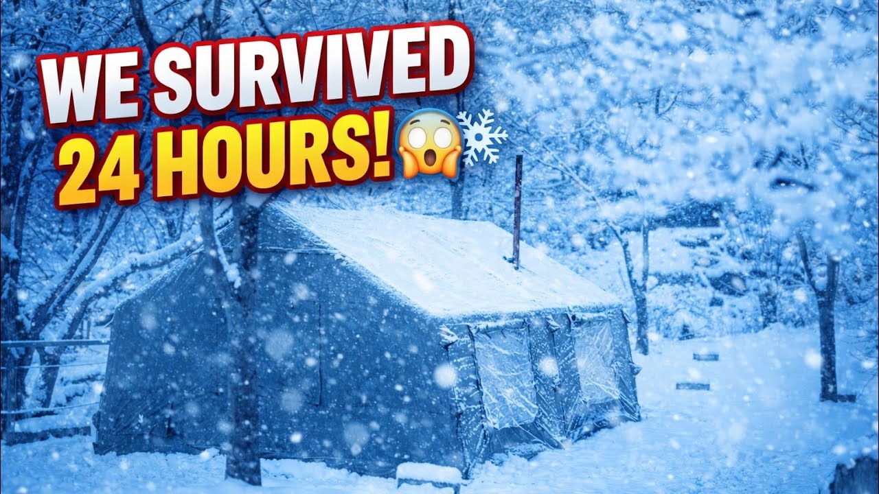 🔥 24 Hours Extreme Snow Camping 🏔️🥶 Alone on a Freezing Mountain ❄️ Survival Challenge