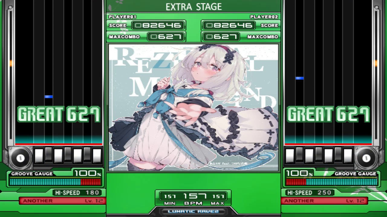[BMS] REZIDUAL MiND - あとぅす feat.つゆり花鈴 / BGI：りーふぱいザウルス
