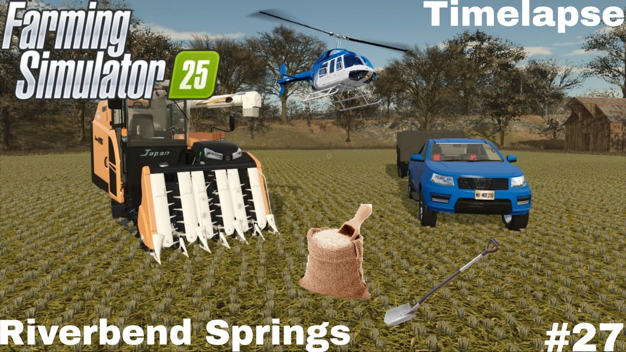 RÉCOLTE DE PLUS DE 15,000L DE RIZ AVEC LE ISEKI HJ6130 🍙 | Farming Simulator 25 | Riverbend Ép27