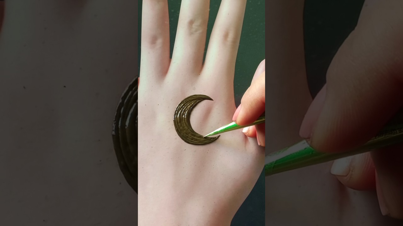 Eid special Easy Chand mehndi design ✨️ #shortvideo #mehndi #mehndidesign #ytshorts #shorts #viral