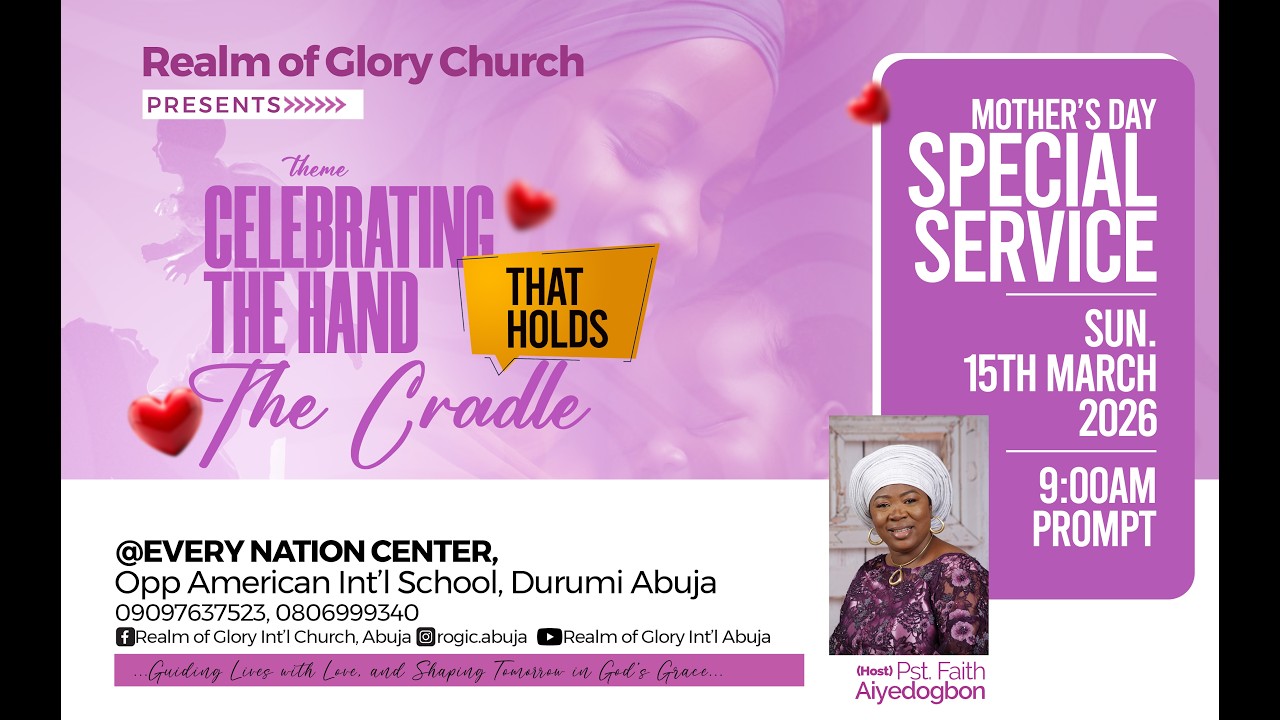 15-03-2026 | SUN | 3D Service (Mother's Day Edition )
