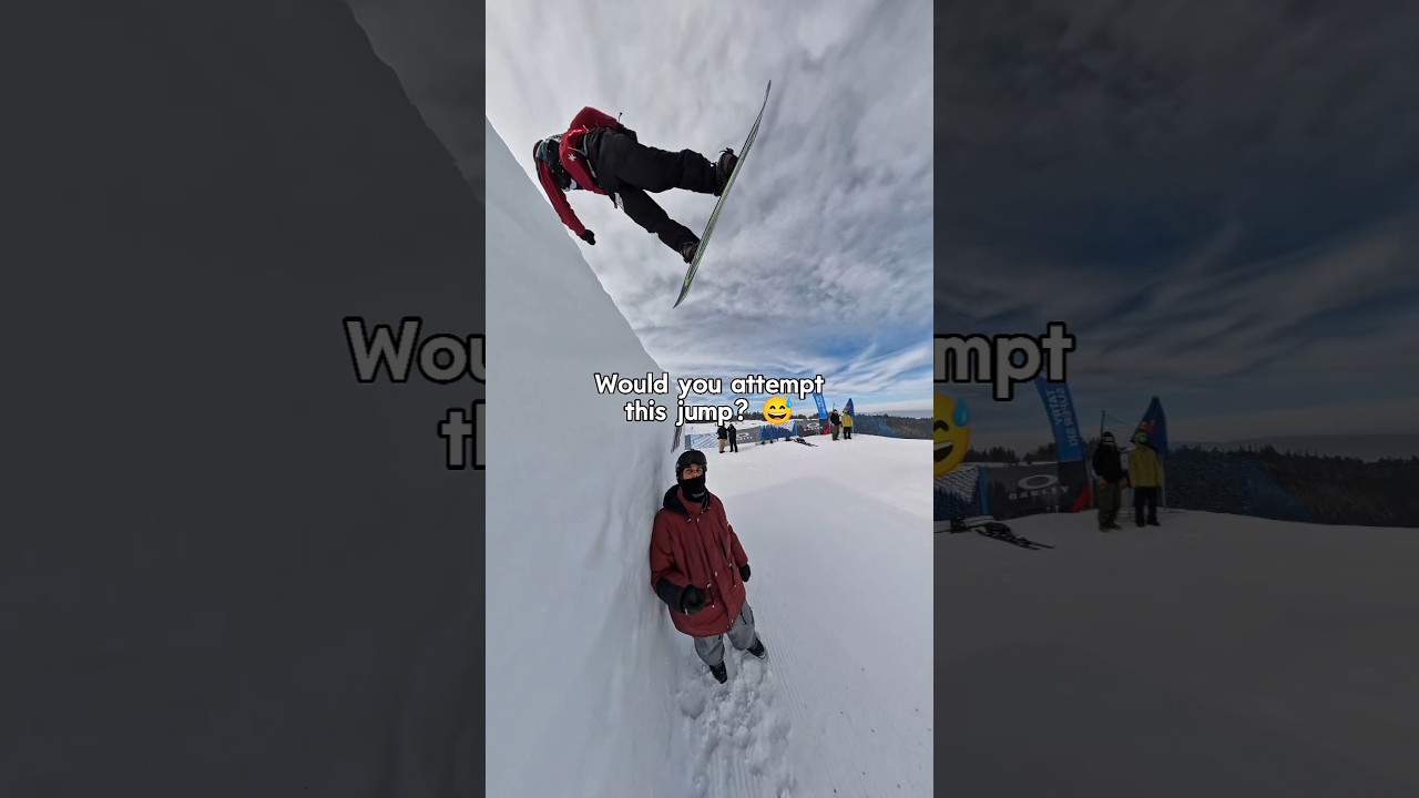 😳 Big Air jump above my head #ski #skiing #snowboarding