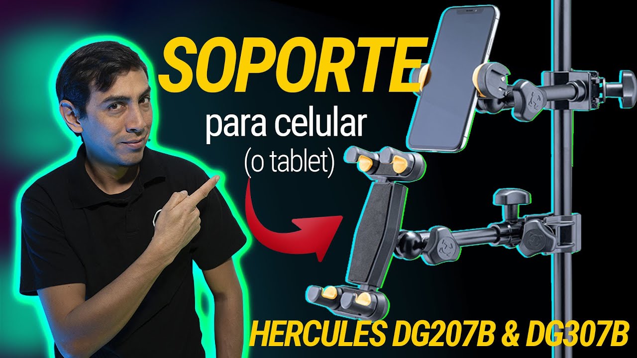 SOPORTE PARA CELULAR Y TABLET (2 EN 1): H&Eacute;RCULES DG207B Y DG307B 🇵🇪TAKARHI - TABLET AND PHONE HOLDER