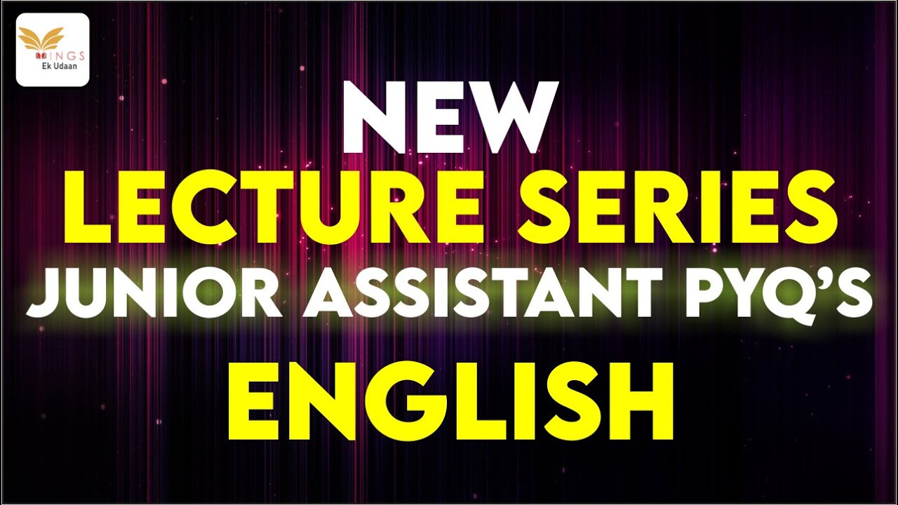 PYQs of Junior Assistant II  English II Simpler Way of Solving English MCQs