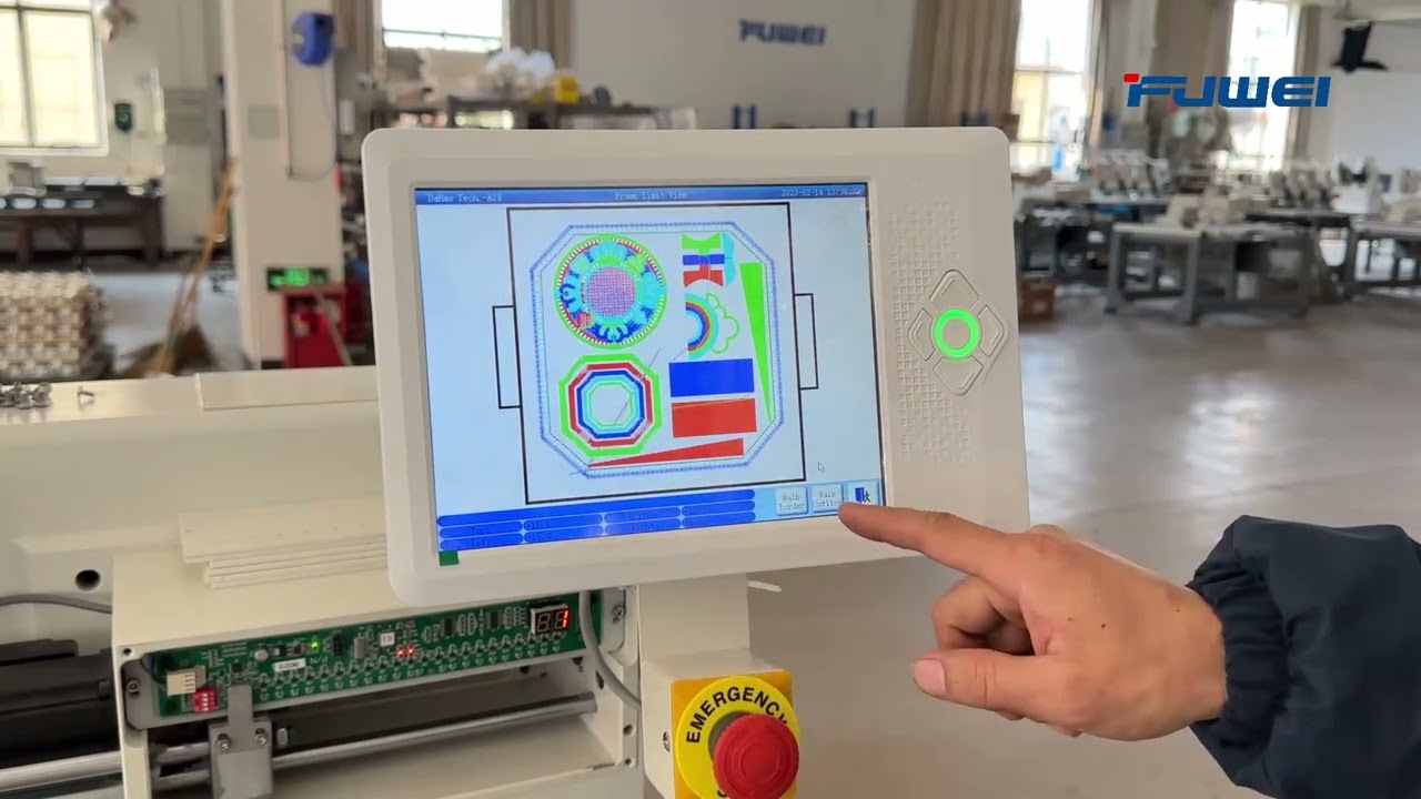 How to choose the machine hoop to start the garment embroidery on tubular machine?