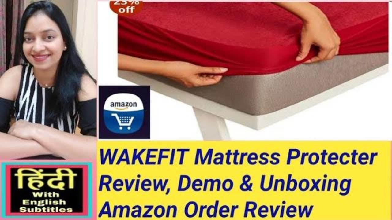 Wakefit Mattress Protector Review Waterproof Mattress Protector Unboxing Amazon Review In Hindi