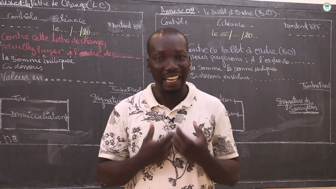 Cours - Terminale science économie - Comptabilité : Etudes des effets de commerce /Mr.SIDIBE